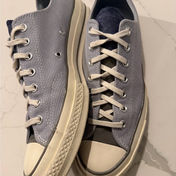 Converse Chuck 70 All Stars Blue & Grey Low Top Sneakers - Picture 2 of 9
